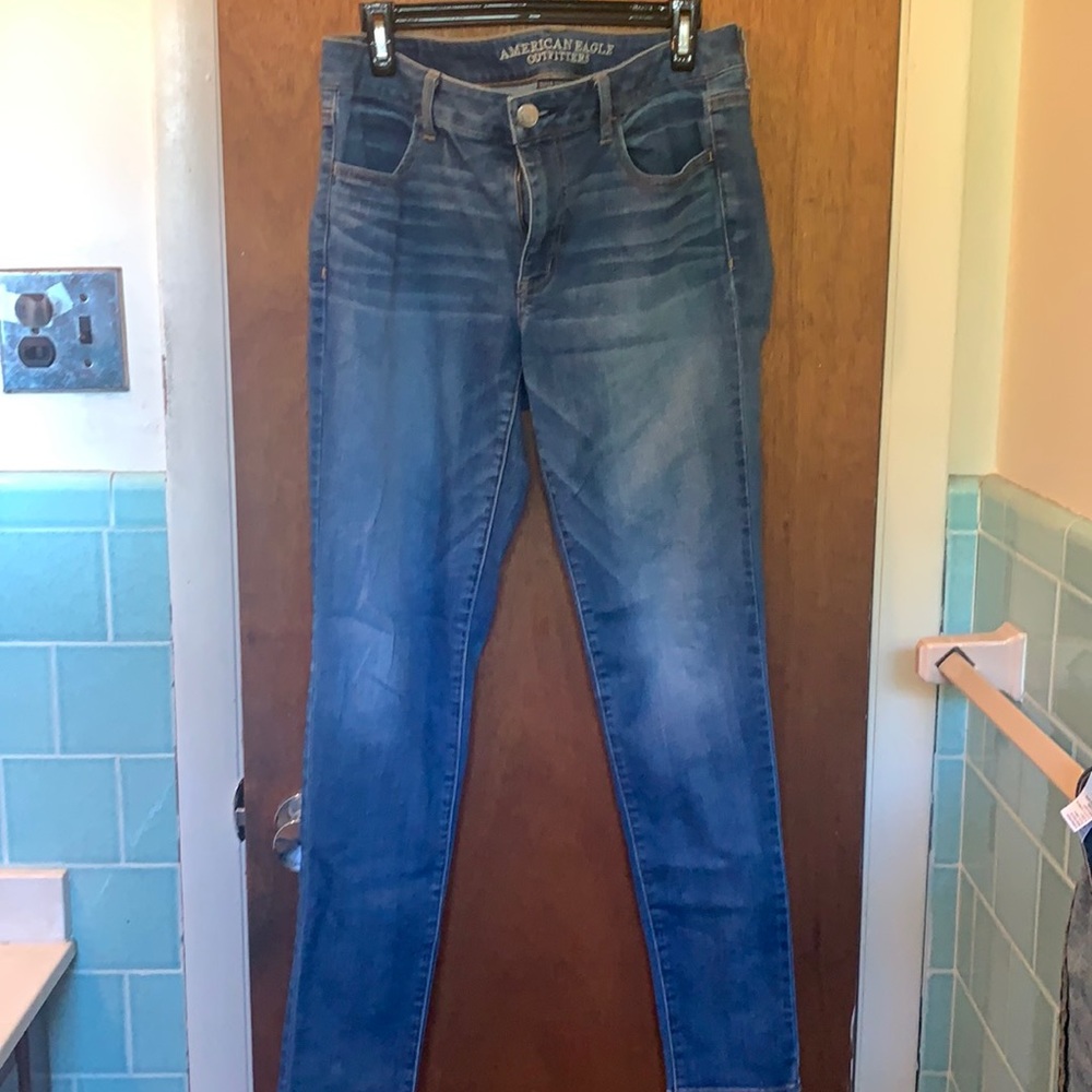 Blue jeggings
